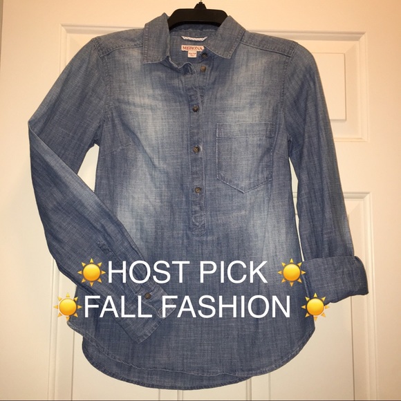 Tops - LOWEST PRICE!!☀️Merona brand denim tunic!